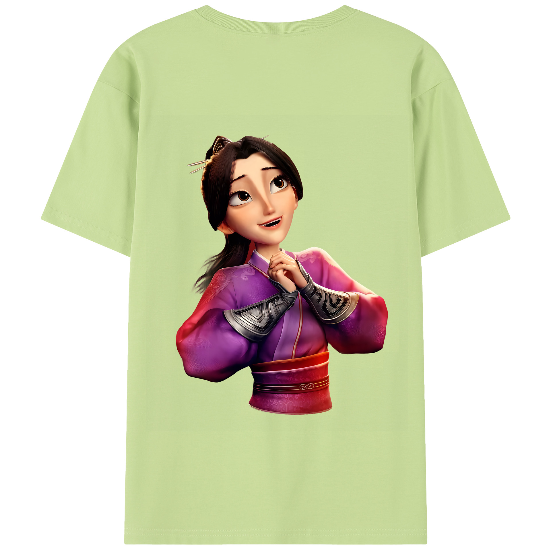 （画像用） Ne Zha 2 ナタ 魔童の大暴れ 綿100％半袖Tシャツ（背面プリント）